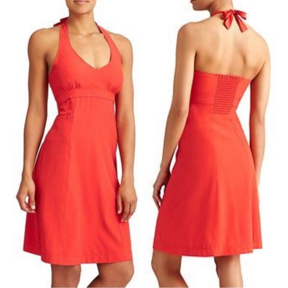 Athleta Pack Everywhere Red Halter Dress, Size: 6P